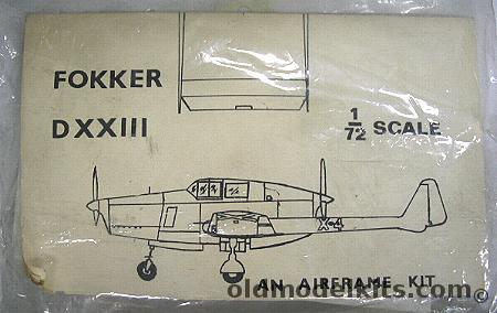Airframe 1/72 Fokker DXXIII plastic model kit
